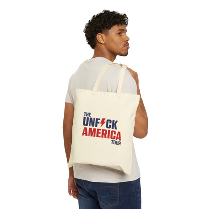Unfuck America Tour Tote Bag - Progressive Activism Canvas Carrier