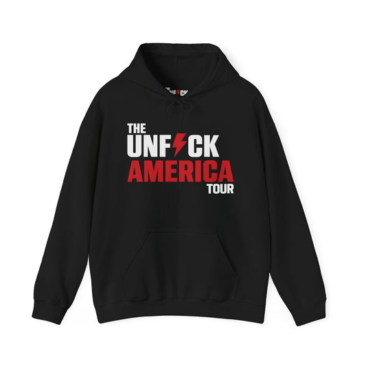 Unfuck America Tour Hoodie | Unisex Activist Sweatshirt