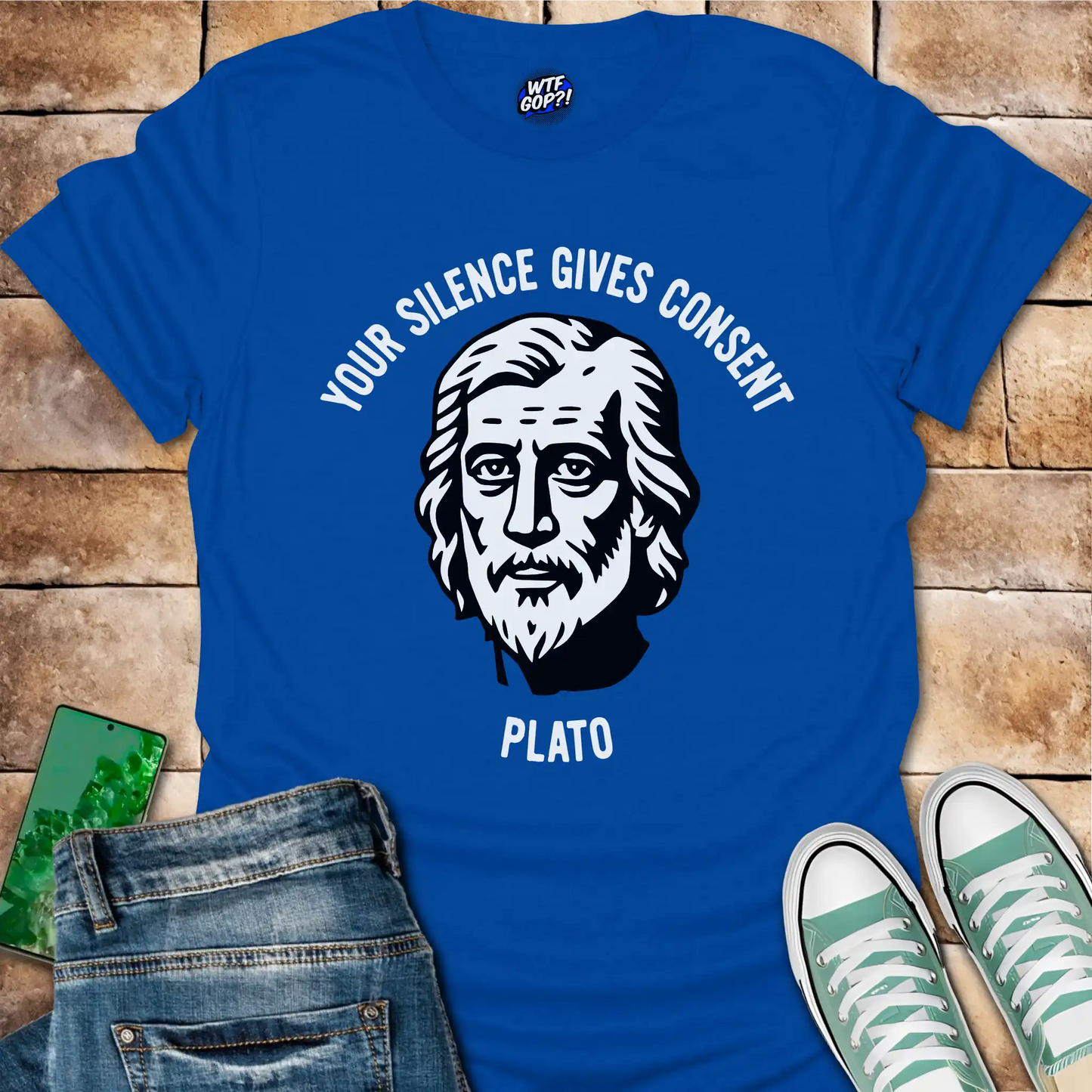 Plato Quote Shirt | Your Silence Gives Consent | Political Philosophy Tee