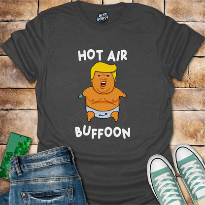 Dark Gray Baby Balloon t-shirt with hot air buffoon graphic