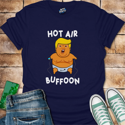 Navy Blue Baby Balloon t-shirt with hot air buffoon graphic