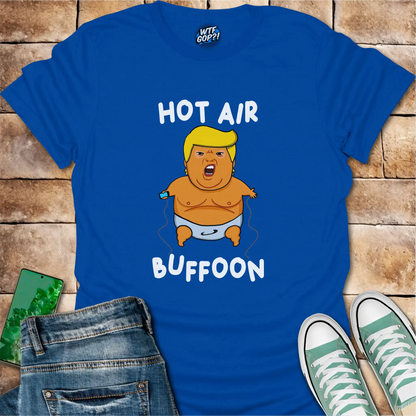 Royal Blue Baby Balloon t-shirt with hot air buffoon graphic