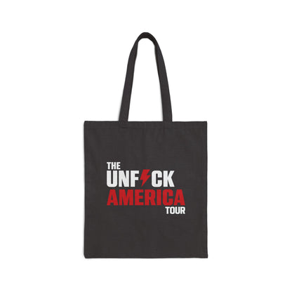Unfuck America Tour Tote Bag - Progressive Activism Canvas Carrier