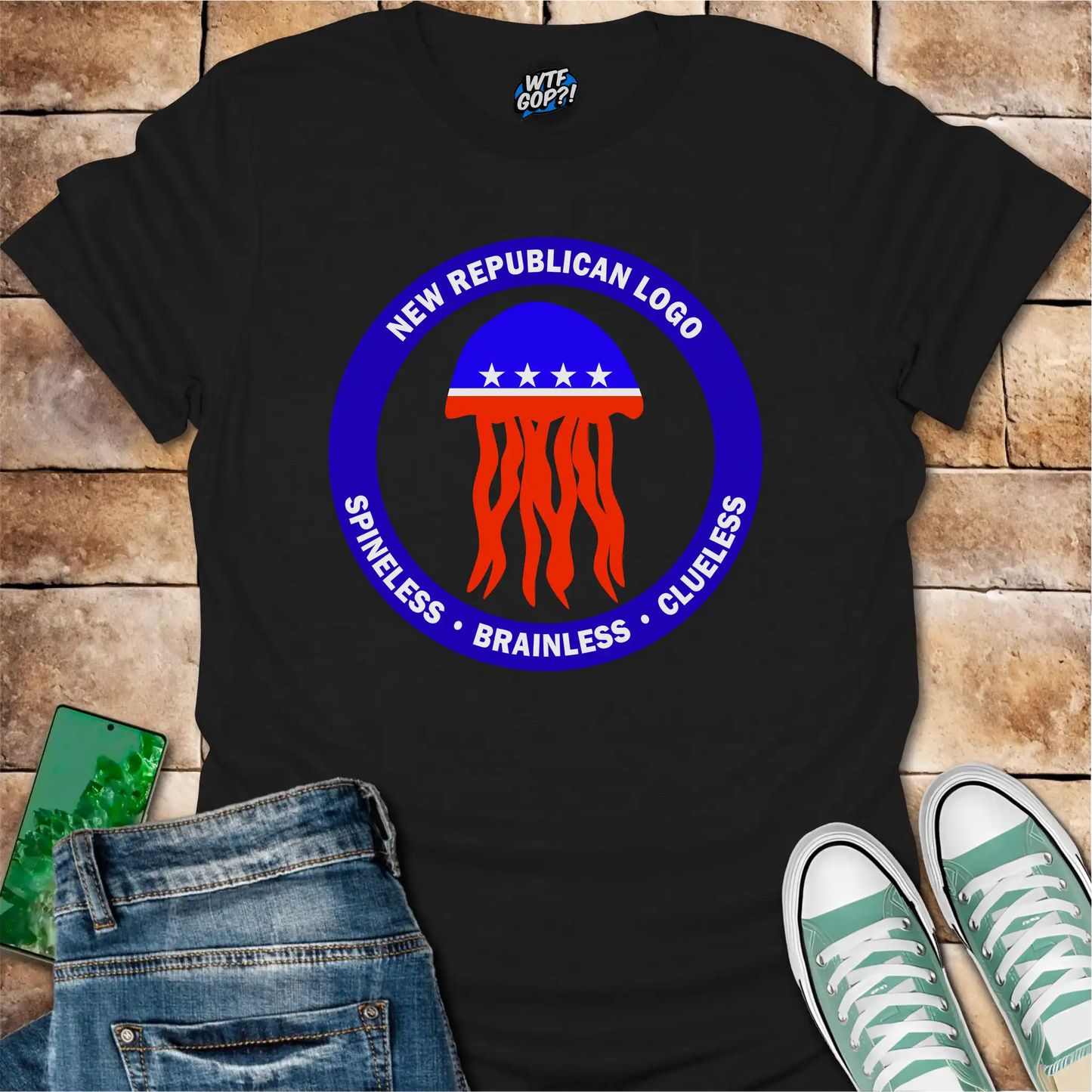 Republican Jellyfish Shirt - Spineless Brainless Clueless Political Humor Tee