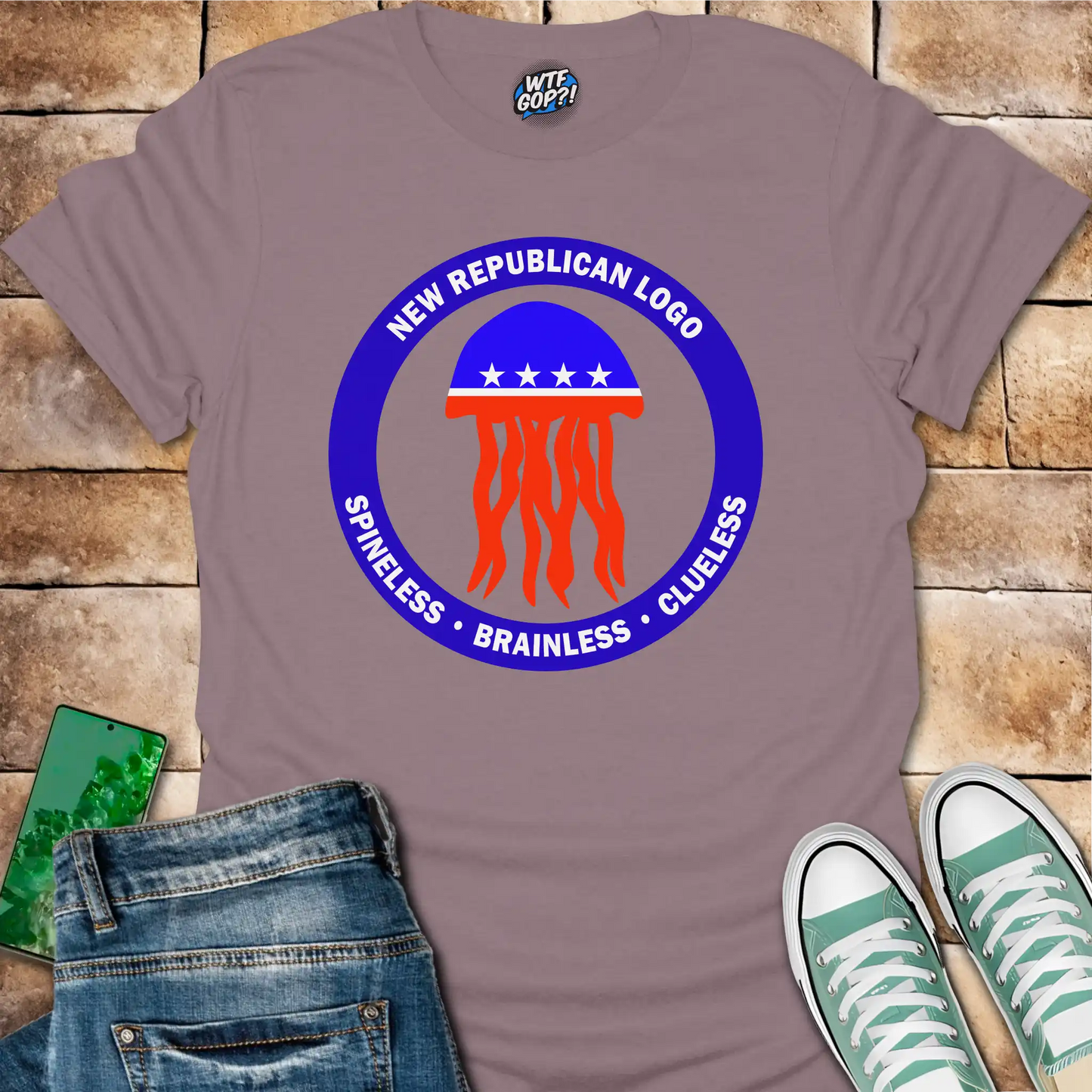 Republican Jellyfish Shirt - Spineless Brainless Clueless Political Humor Tee