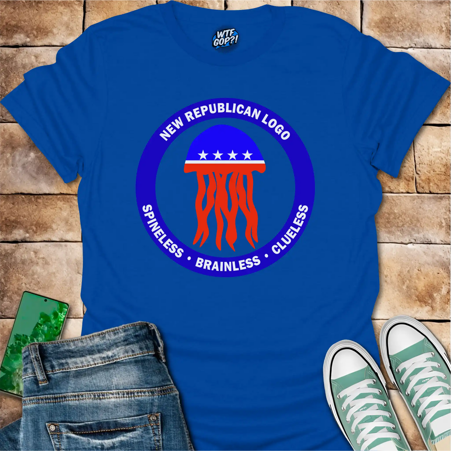 Republican Jellyfish Shirt - Spineless Brainless Clueless Political Humor Tee