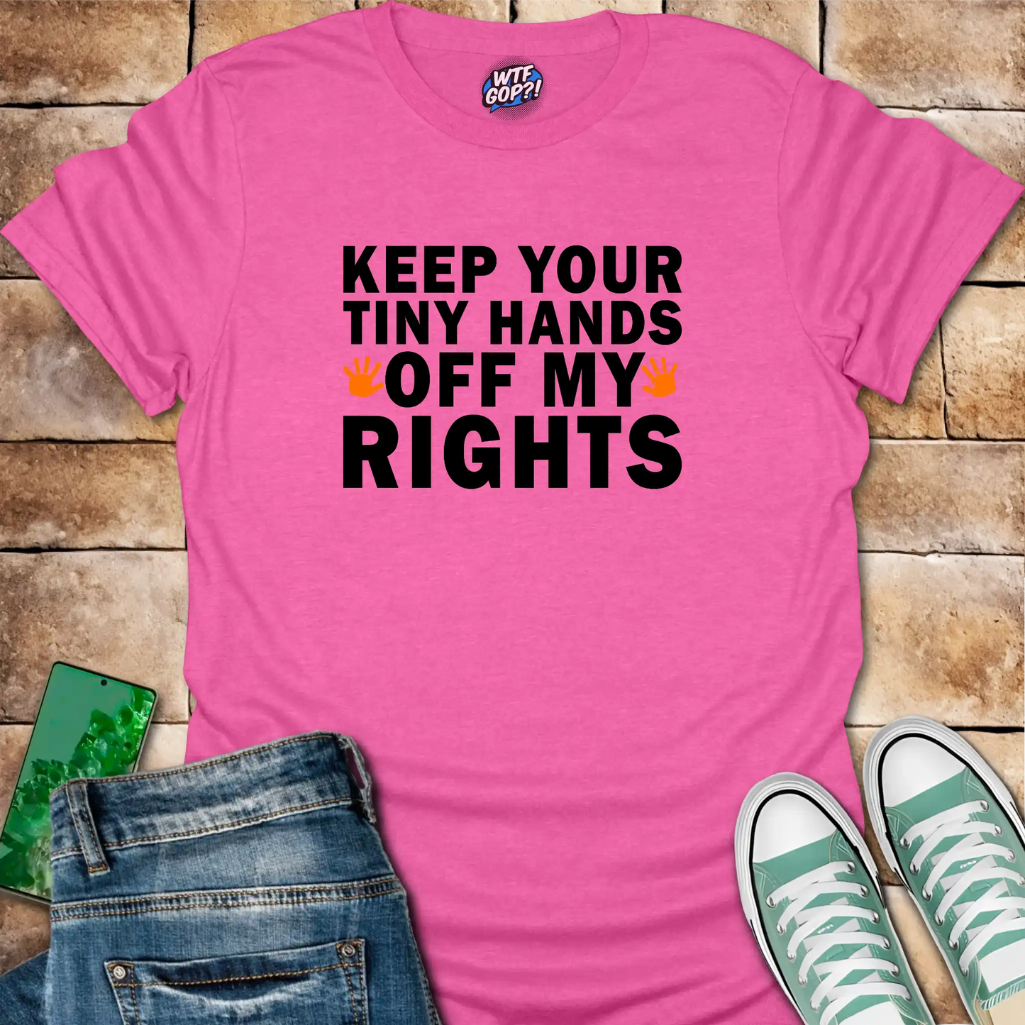 Tiny Hands Off My Rights T-Shirt: Bold Political Body Autonomy Statement