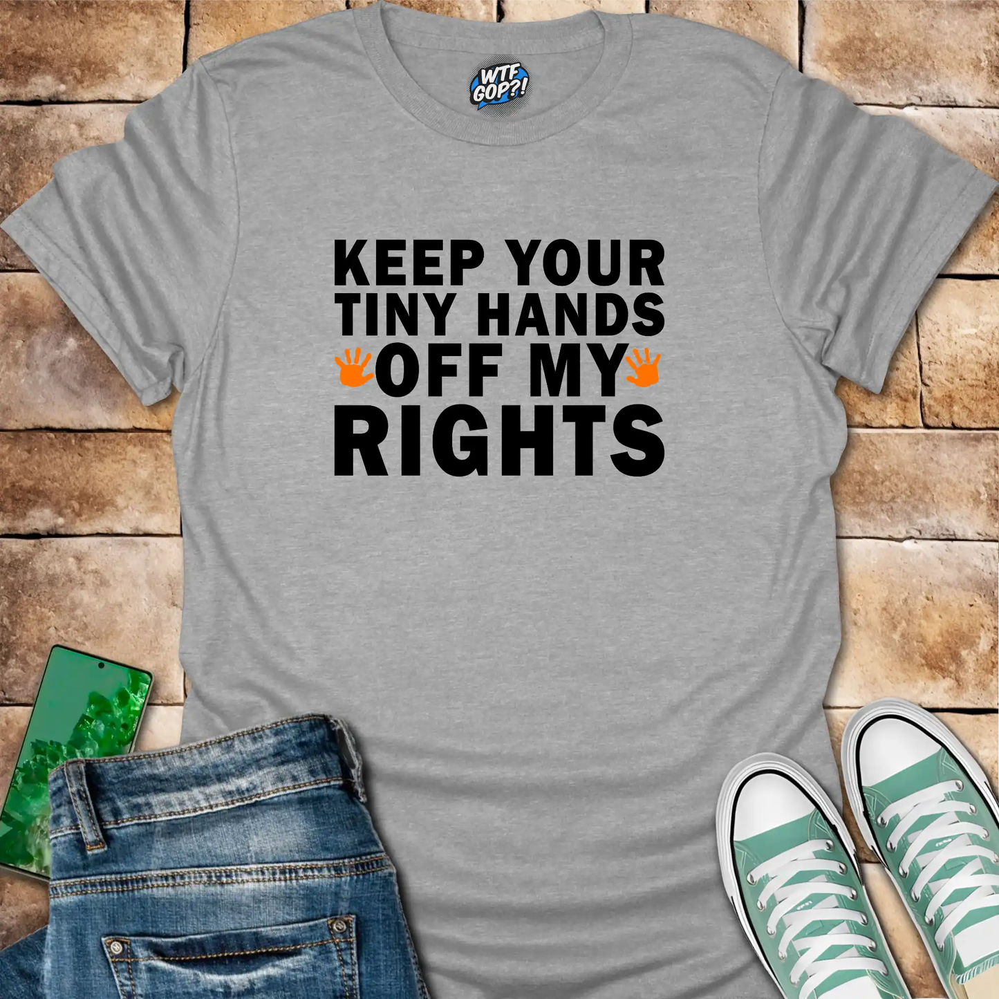 Tiny Hands Off My Rights T-Shirt: Bold Political Body Autonomy Statement