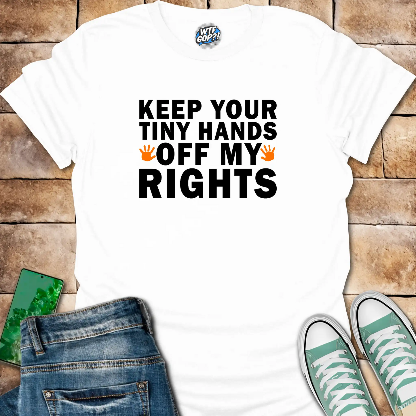 Tiny Hands Off My Rights T-Shirt: Bold Political Body Autonomy Statement