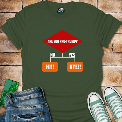 Anti-Trump Flowchart Shirt: Are You Pro-Trump? Simple Decision Tee