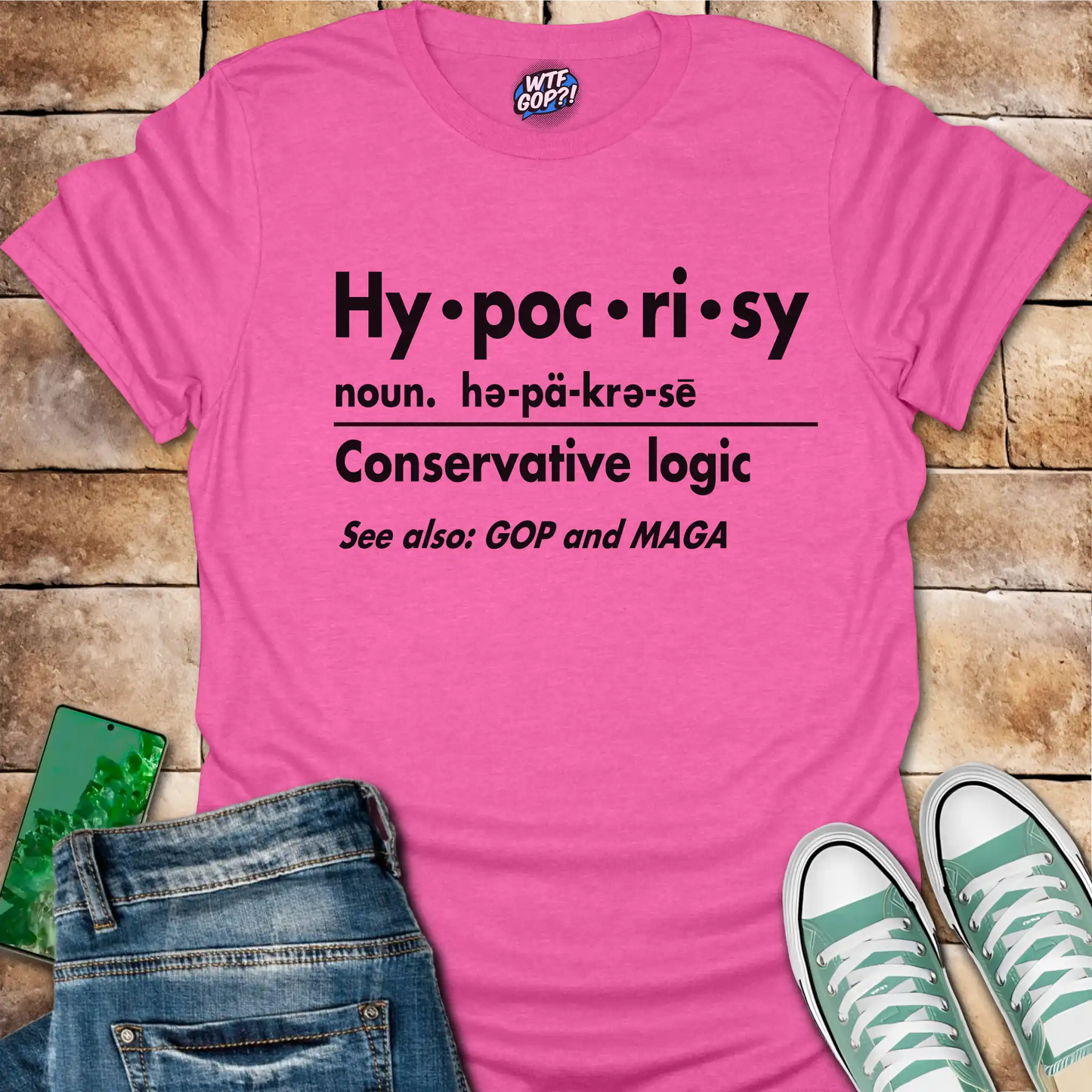 Hypocrisy Definition Shirt: Conservative Logic Political Statement Tee
