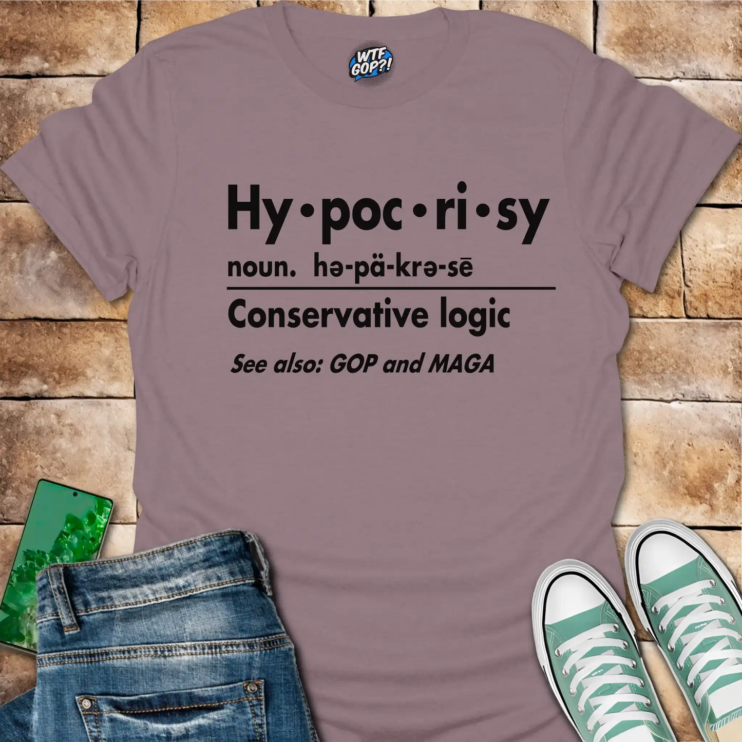 Hypocrisy Definition Shirt: Conservative Logic Political Statement Tee