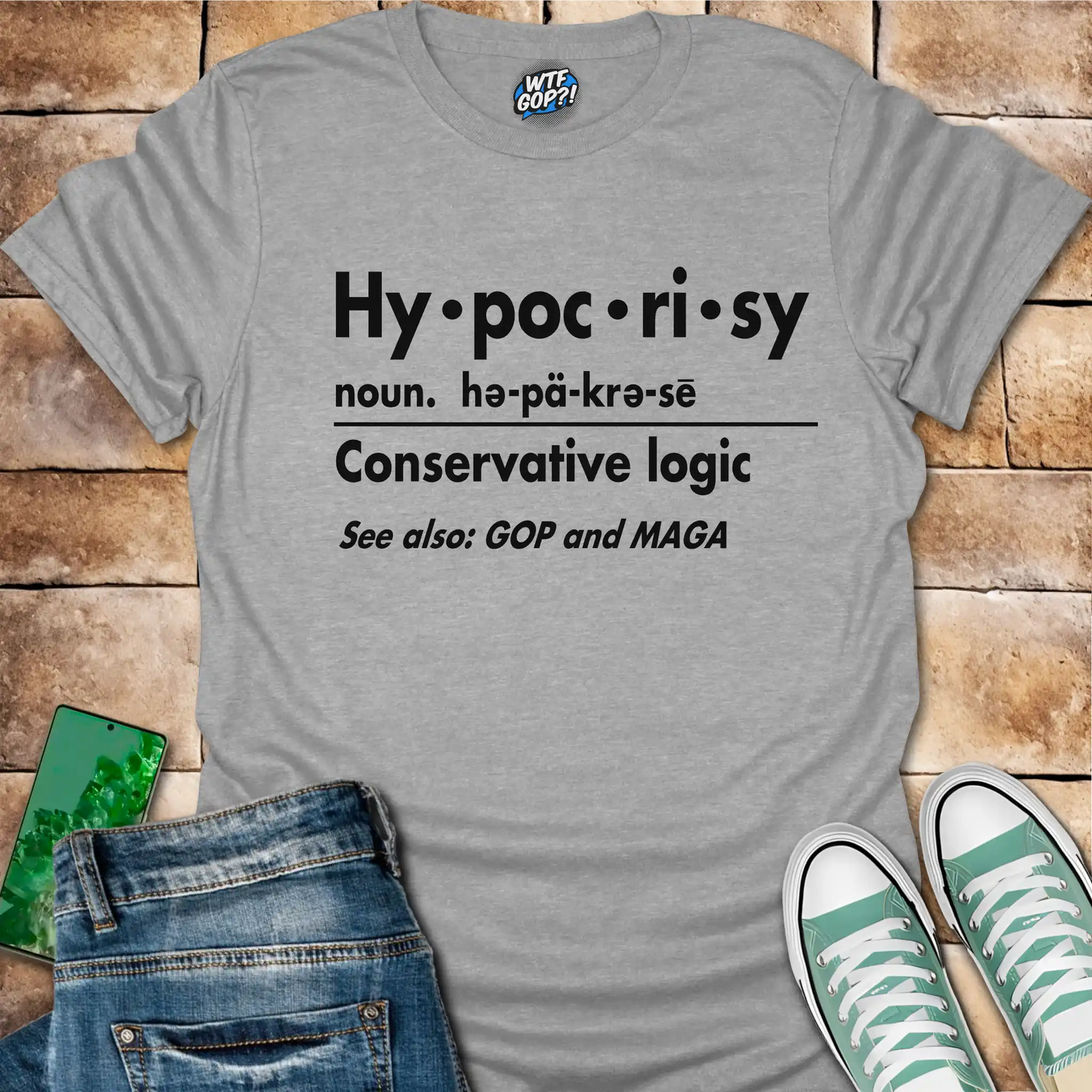 Hypocrisy Definition Shirt: Conservative Logic Political Statement Tee