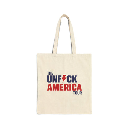 Unfuck America Tour Tote Bag - Progressive Activism Canvas Carrier