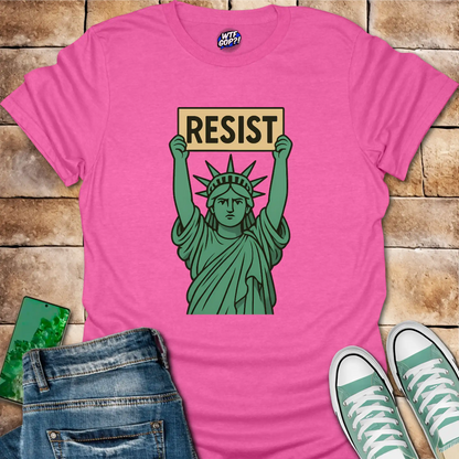 Resist T-Shirt: Statue of Liberty Protest Design