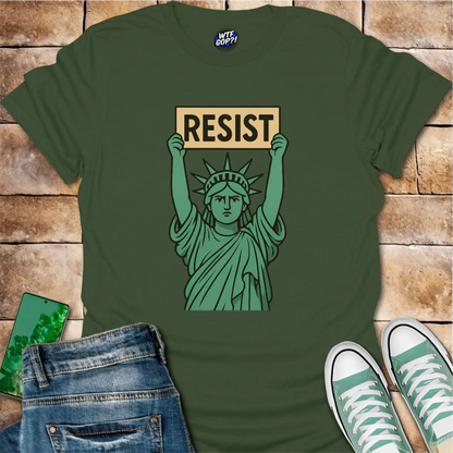 Resist T-Shirt: Statue of Liberty Protest Design