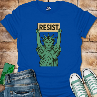 Resist T-Shirt: Statue of Liberty Protest Design