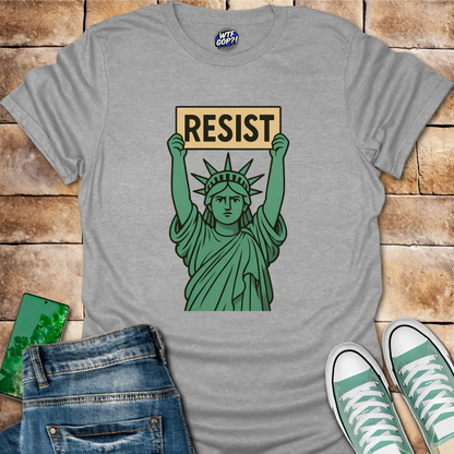 Resist T-Shirt: Statue of Liberty Protest Design