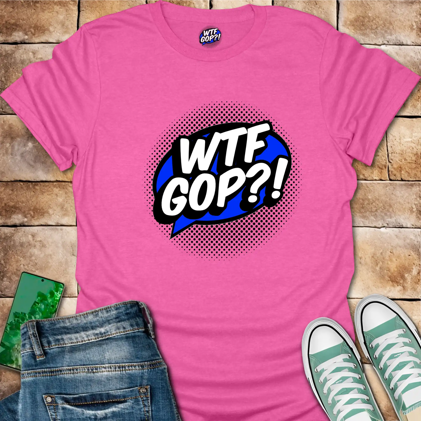 WTF GOP Shirt: Comic-Style Political Republican Criticism Shirt