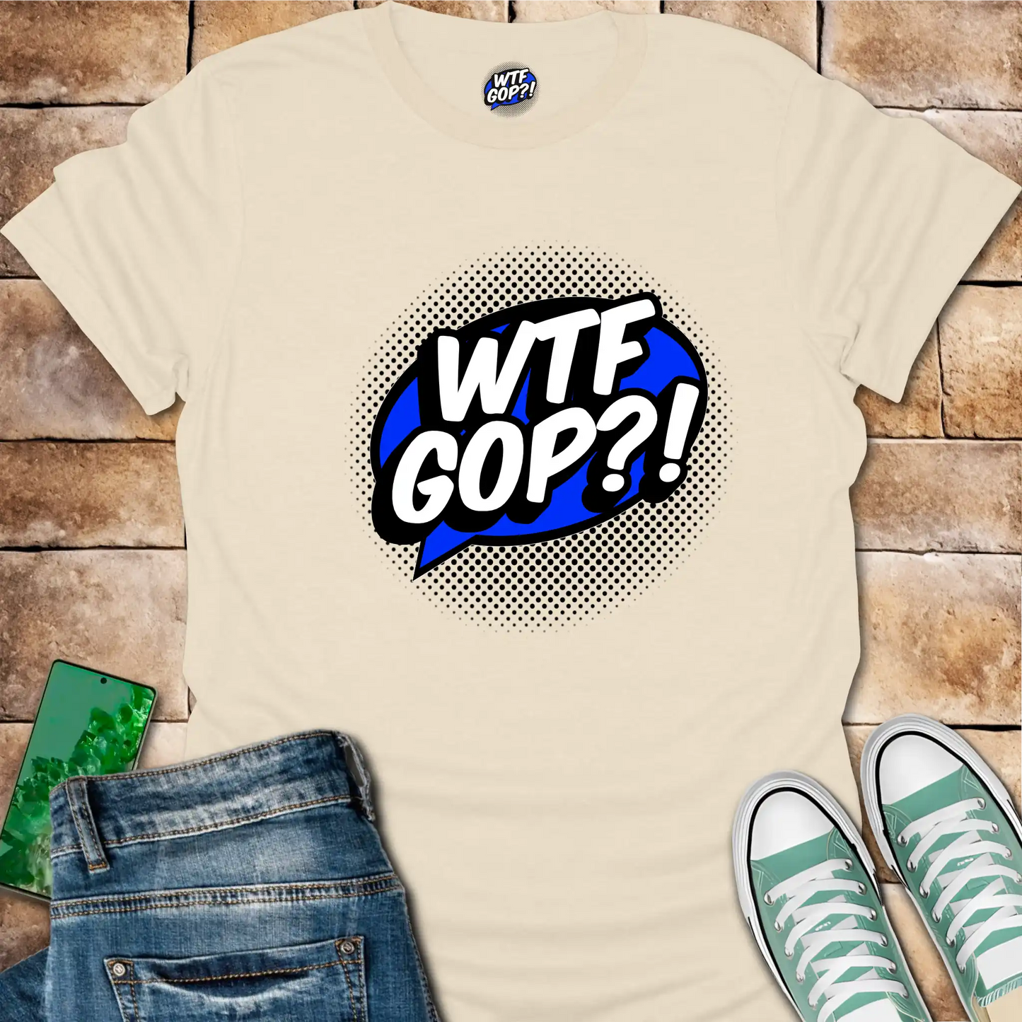 WTF GOP Shirt: Comic-Style Political Republican Criticism Shirt