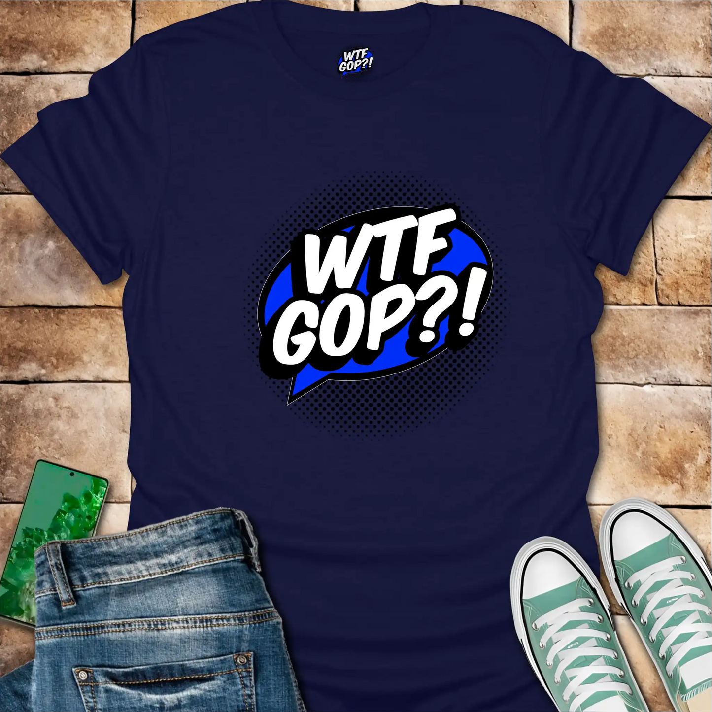 WTF GOP Shirt: Comic-Style Political Republican Criticism Shirt