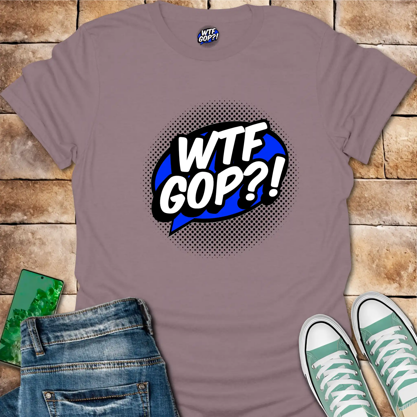 WTF GOP Shirt: Comic-Style Political Republican Criticism Shirt