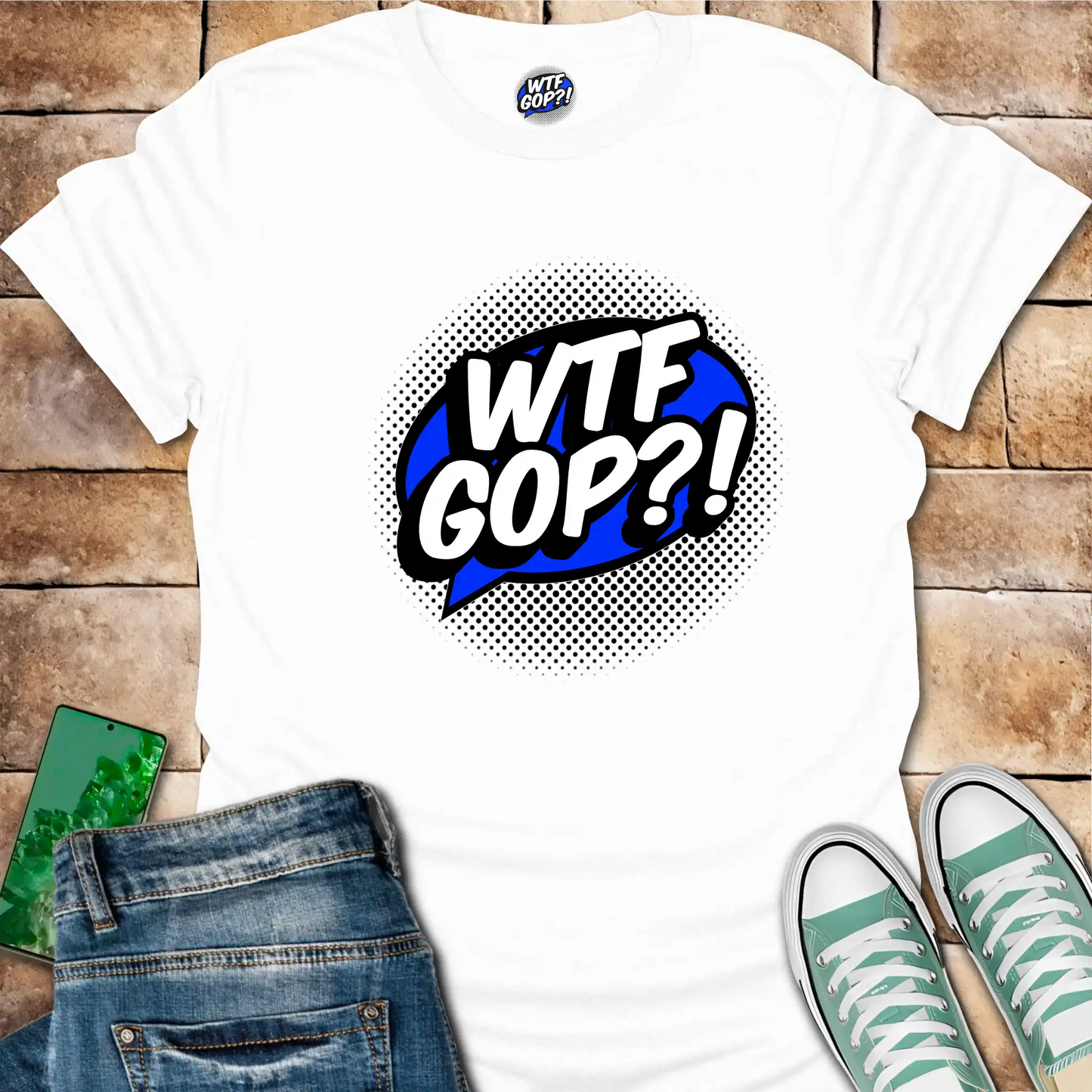 WTF GOP Shirt: Comic-Style Political Republican Criticism Shirt