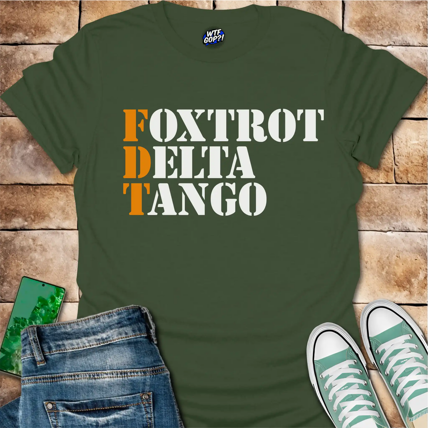 Foxtrot Delta Tango T-Shirt: Military Phonetic Alphabet Trump Joke Tee