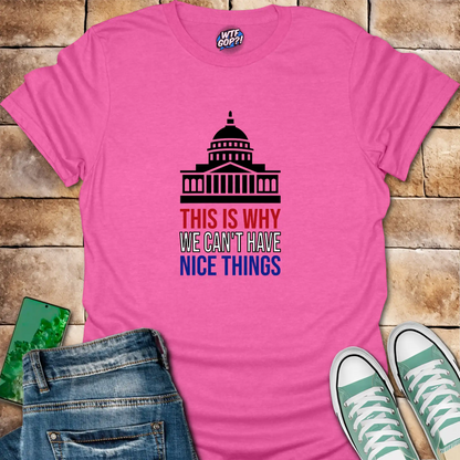 This Is Why We Can't Have Nice Things T-Shirt | Political Humor Tee