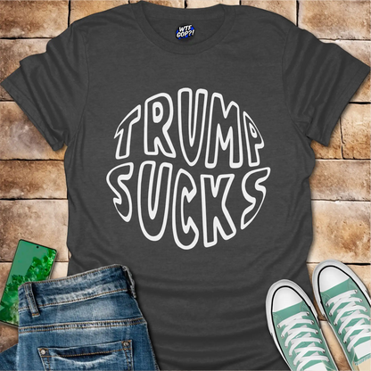 Trump Sucks Circular Design T-Shirt