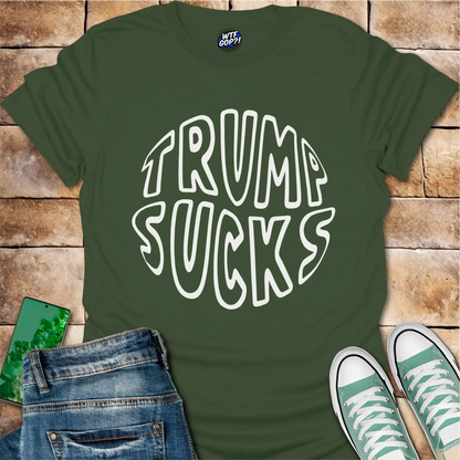Trump Sucks Circular Design T-Shirt