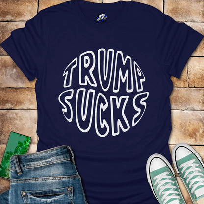 Trump Sucks Circular Design T-Shirt