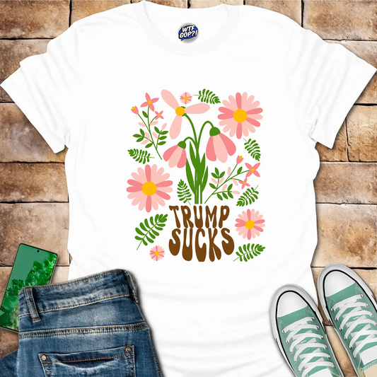 Trump Sucks Floral T-Shirt