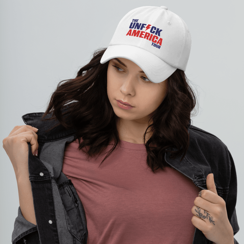 Unfuck America Tour Hat | Embroidered Dad Cap | Activist Hat