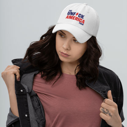 Unfuck America Tour Hat | Embroidered Dad Cap | Activist Hat