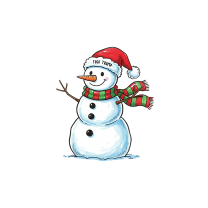 Subtle F*ck Trump Snowman Christmas Wrapping Paper